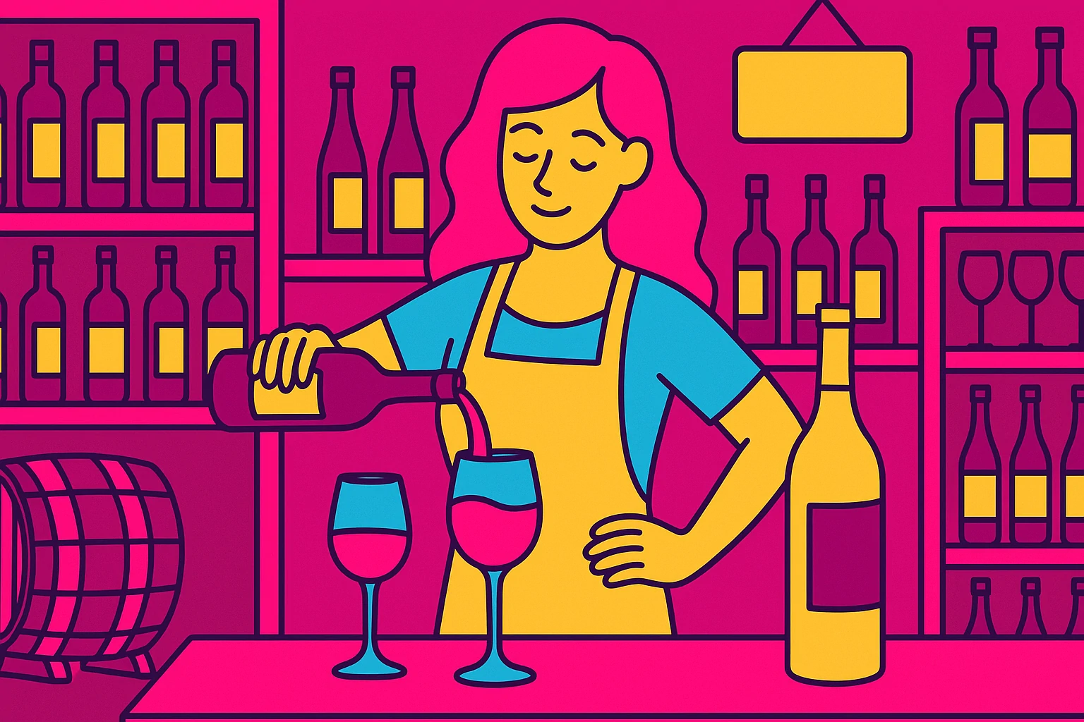 Ilustração para base de correio eletrónico 787 Comerciantes de vinho na região Occitanie