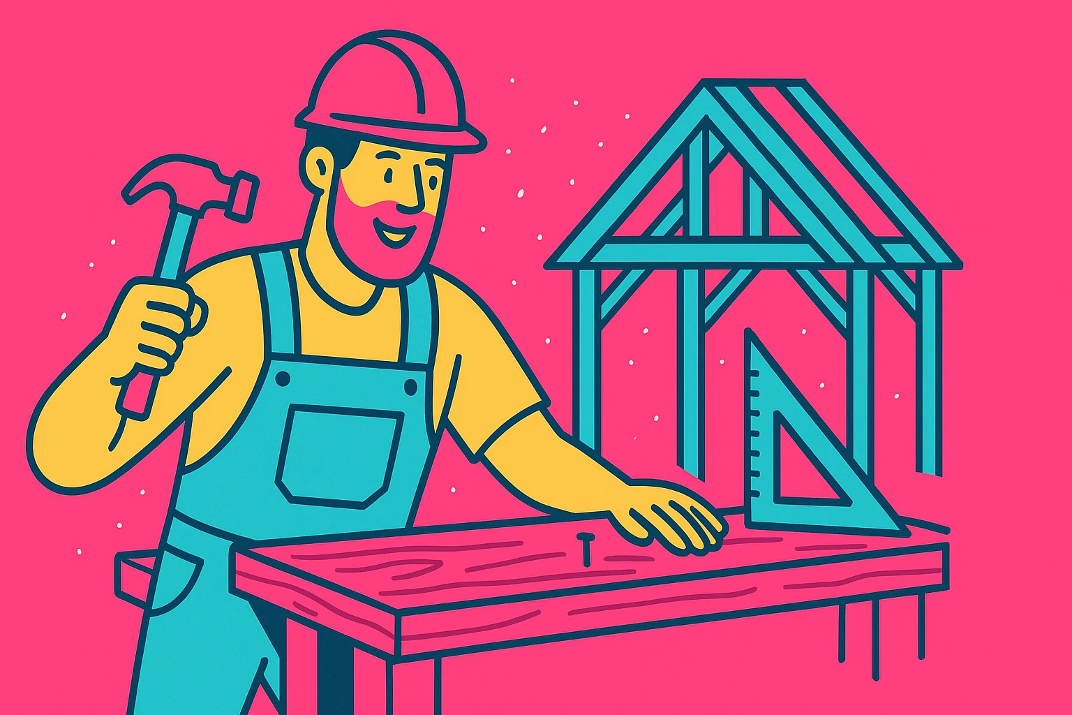 Ilustração para base de correio eletrónico 907 Carpinteiros na região Provence-Alpes-Cote d'Azur