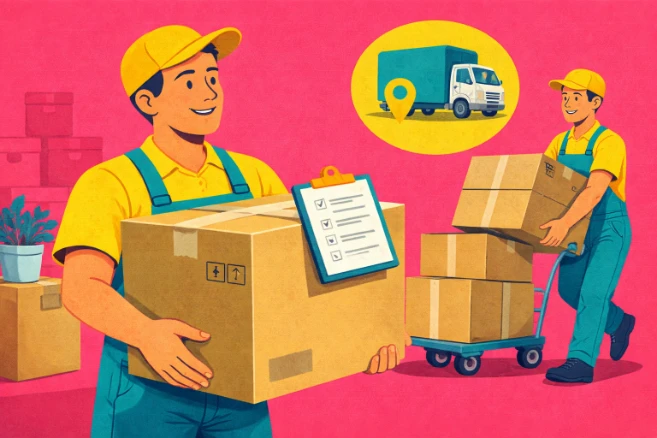 Ilustração para base de correio eletrónico 8304 Déménageurs em France