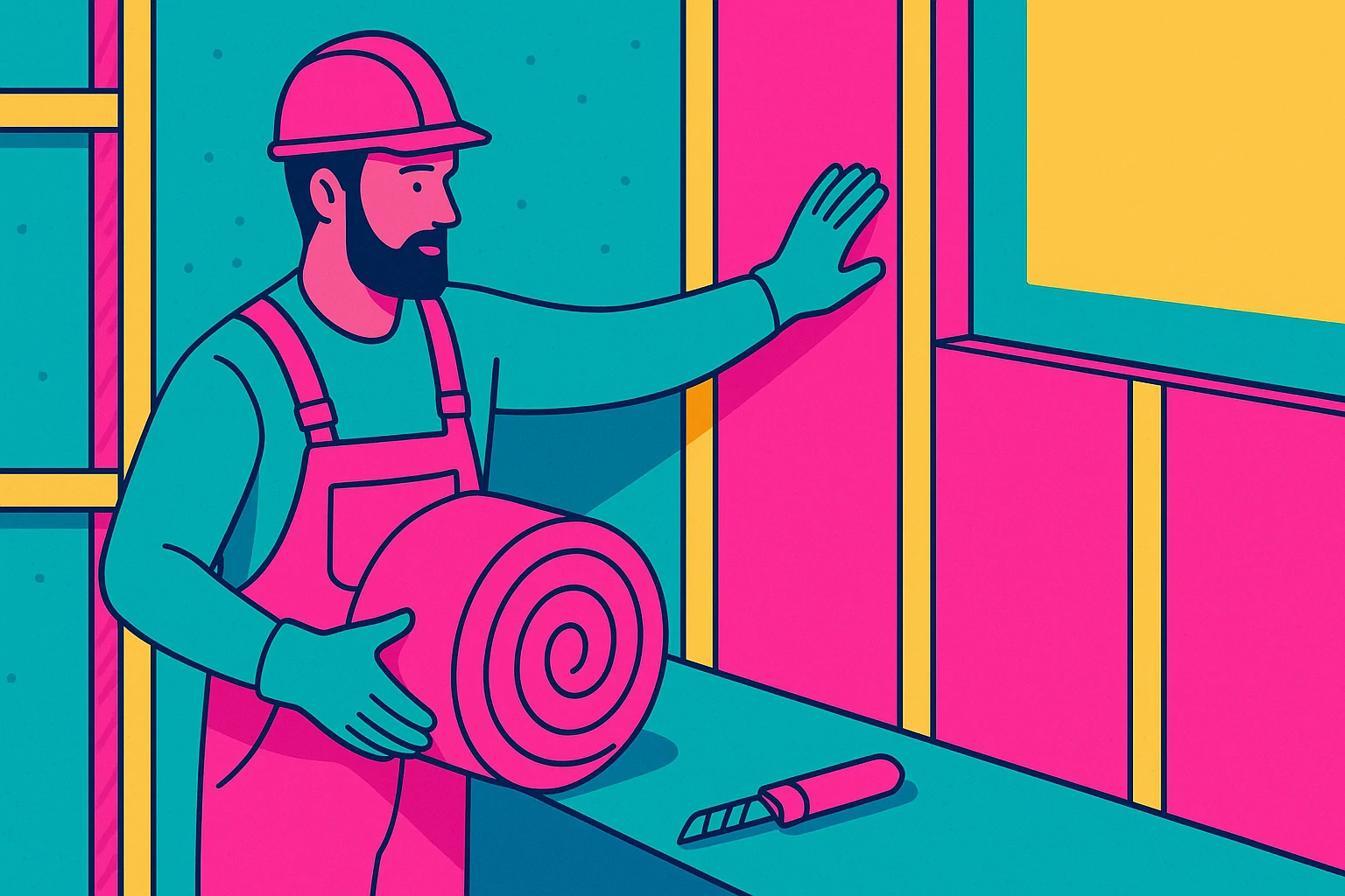 Ilustração para base de correio eletrónico 563 Entrepreneur spécialisé dans l'isolation na região Brittany