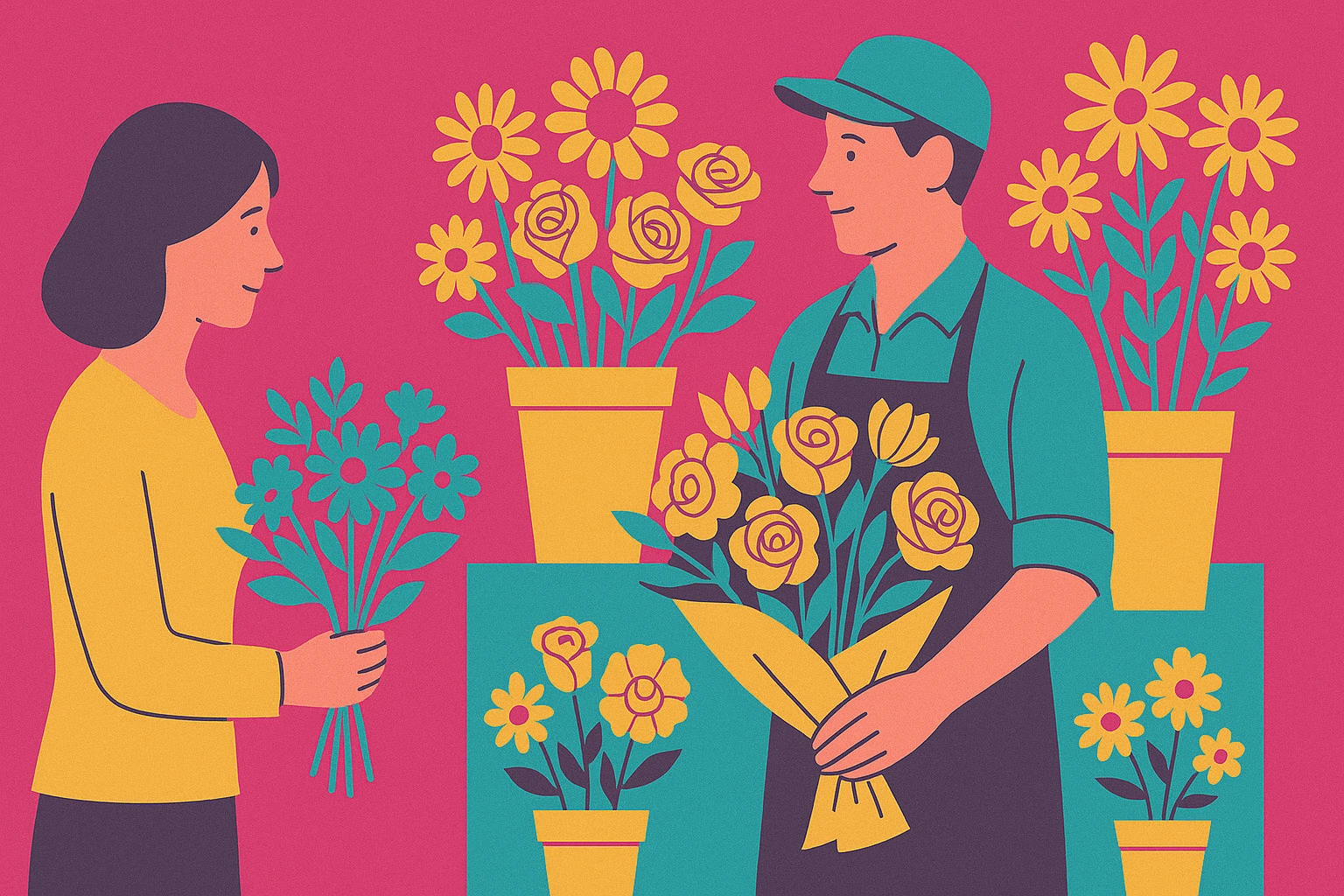 Ilustração para base de correio eletrónico 12049 Fleuriste em France