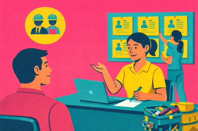 Ilustração para base de correio eletrónico 11933 Agences d'interim em France