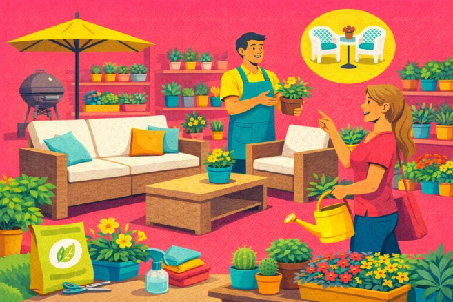 Ilustração para base de correio eletrónico 4991 Jardineries em France