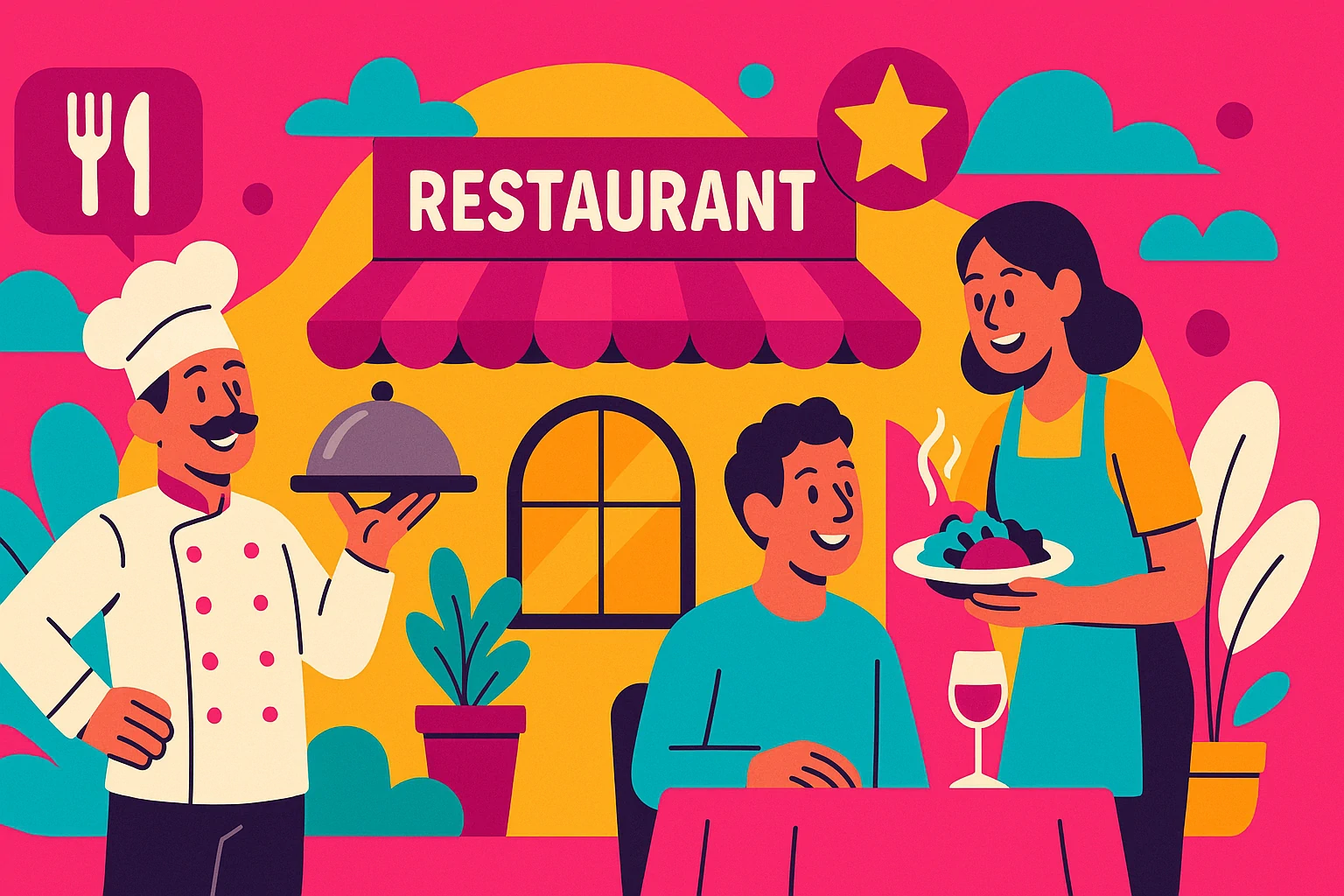 Ilustração para base de correio eletrónico 3309 Restaurantes no departamento 78