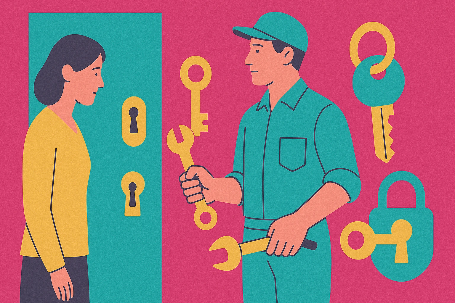 Ilustração para base de correio eletrónico 5185 Serruriers em France